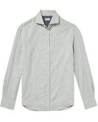 Brunello Cucinelli - Cotton And Cashmere-blend Twill Shirt - Lyst