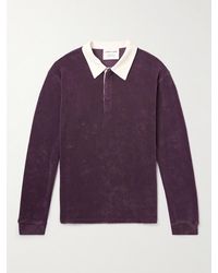 A Kind Of Guise - Rayk Organic Cotton-velvet Polo Shirt - Lyst