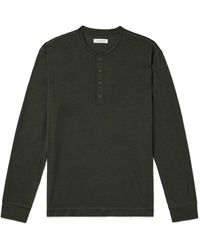 Club Monaco - Wool-blend Henley T-shirt - Lyst