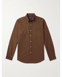 Polo Ralph Lauren - Button-Down Collar Logo-Embroidered Cotton Oxford Shirt - Lyst