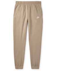 Nike - Nsw Logo-embroidered Tapered Cotton-blend Jersey Sweatpants - Lyst