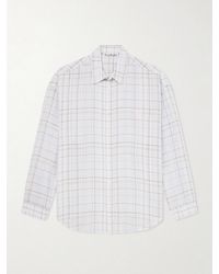 Acne Studios - Embroidered Checked Jersey Shirt - Lyst