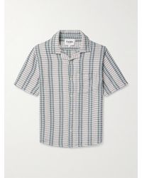 Corridor NYC - Riverside Camp-Collar Striped Cotton-Jacquard Shirt - Lyst