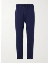 Brunello Cucinelli - Tapered Cotton, Cashmere And Silk-Blend Jersey Sweatpants - Lyst