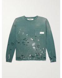 Neighborhood - Savage Distressed Paint-Splattered Cotton-Jersey T-Shirt - Lyst