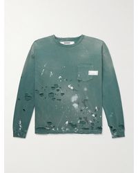 Neighborhood - Savage T-Shirt aus Baumwoll-Jersey in Distressed-Optik mit Farbspritzern - Lyst