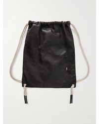 Rick Owens - Embellished Leather Drawstring Backpack - Lyst