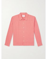 NN07 - Reed 50057 Checked Organic Cotton-blend Seersucker Shirt - Lyst