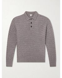Bottega Veneta - Intrecciato Wool Polo Sweater - Lyst