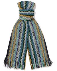 Missoni - Fringed Striped Jacquard-knit Scarf - Lyst