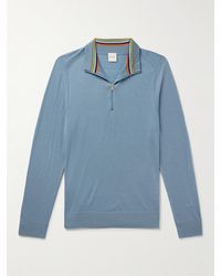 Paul Smith - Slim-fit Merino Wool Half-zip Sweater - Lyst
