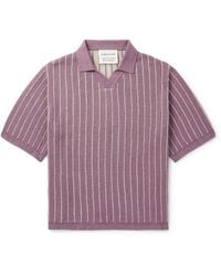 A Kind Of Guise - Mahua Striped Linen And Cotton-Blend Polo Shirt - Lyst