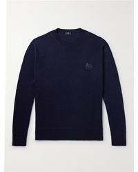 Etro - Pullover aus einer Baumwoll-Kaschmirmischung mit Logostickerei - Lyst