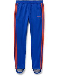 adidas Originals - Wales Bonner Straight-leg Logo-embroidered Striped Recycled-jersey Track Pants - Lyst