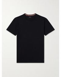 Paul Smith - T-shirt da pigiama in jersey di cotone con logo applicato - Lyst