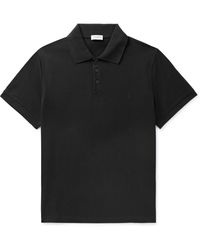 Saint Laurent - Cotton-piqué Polo Shirt - Lyst