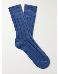 Thunders Love Ribbed Wool Socks - Blue