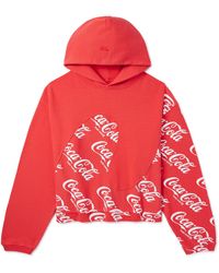 ERL - Coca-cola Panelled Printed Cotton-jersey Hoodie - Lyst