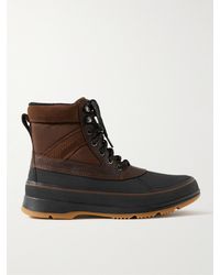 Sorel - Ankenytm Ii Leather- And Suede-trimmed Nylon And Rubber Boots - Lyst