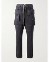 Rick Owens - Creatch Straight-Leg Cotton-Blend Jersey Cargo Sweatpants - Lyst