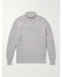 Inis Meáin - Boatbuilder Ribbed Merino Wool And Cashmere-Blend Rollneck Sweater - Lyst