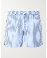 Thom Sweeney - Straight-leg Mid-length Striped Swim Shorts - Lyst