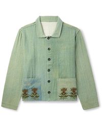 Kartik Research - Embroidered Kantha Cotton-Gauze Chore Jacket - Lyst