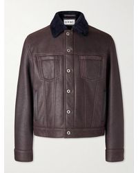Loewe - Shearling Trucker Jacket - Lyst