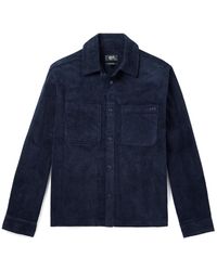 A.P.C. - Leon Logo-Embroidered Cotton-Corduroy Overshirt - Lyst