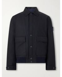 Stone Island - Ghost Padded Wool And Nylon-Blend Flannel Bomber Jacket - Lyst