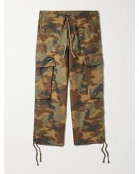 Greg Lauren - Weit geschnittene Cargohose aus Baumwolle mit Camouflage-Print - Lyst