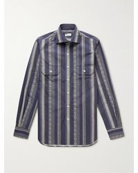 Doppiaa - Aantero Striped Cotton-poplin Shirt - Lyst
