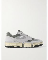 New Balance - Msftsrep 0.01 Mesh-trimmed Faux Suede And Leather Sneakers - Lyst