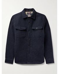 Faherty - Cpo Fleece-lined Organic Cotton And Wool-blend Flannel Overshirt - Lyst