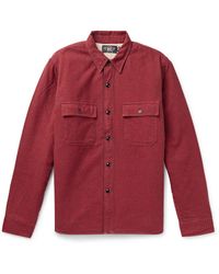 RRL - Vermont Faux Shearling-lined Buffalo-checked Cotton-flannel Shirt - Lyst