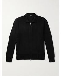 ZEGNA - Cardigan aus Oasi-Kaschmir in Rippstrick mit Reißverschluss - Lyst
