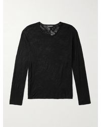 Our Legacy - Floral-jacquard Merino Wool-gauze Sweater - Lyst