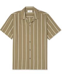 MR P. - Michael Camp-collar Striped Lyocell Shirt - Lyst