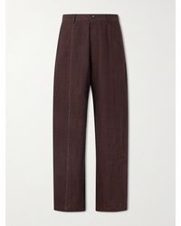 Kartik Research - Rabari Embroidered Straight-Leg Linen Suit Trousers - Lyst