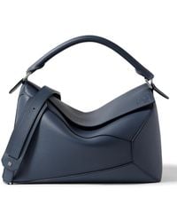 Loewe - Puzzle Edge Large Logo-Debossed Leather Messenger Bag - Lyst