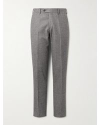 Lardini - Slim-Fit Straight-Leg Houndstooth Wool And Cashmere-Blend Suit Trousers - Lyst