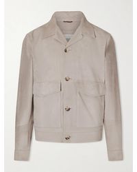 Brunello Cucinelli - Suede Blouson Jacket - Lyst