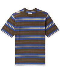 Pop Trading Co. - Logo-embroidered Striped Cotton-jersey T-shirt - Lyst