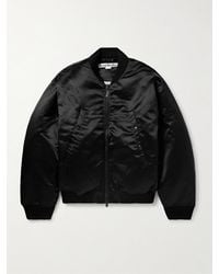 Acne Studios - Oliev Logo-Embroidered Padded Satin Bomber Jacket - Lyst