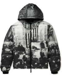 Msftsrep - Quilted Padded Printed Shell Hooded Jacket - Lyst