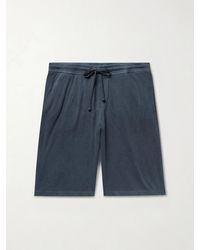 James Perse - Straight-Leg Mélange Cotton-Jersey Drawstring Shorts - Lyst