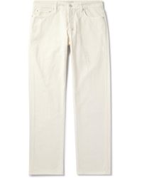 Officine Generale - James Slim-Fit Straight-Leg Cotton-Corduroy Trousers - Lyst