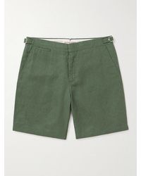 Orlebar Brown - Norwich Straight-Leg Linen Shorts - Lyst