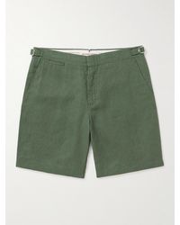 Orlebar Brown - Norwich Straight-Leg Linen Shorts - Lyst