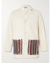 Adish - Wool-Trimmed Cotton-Twill Overcoat - Lyst